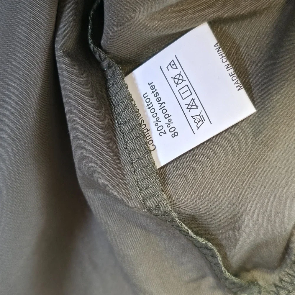 Lexiart Men's Green Quarter Button‎ Long Sleeve Pullover Shirt Size 2XL NWT